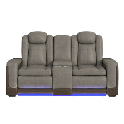 Lantana - Power Motion Loveseat With Power Headrest, LED, And Console