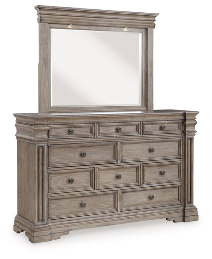 Blairhurst - Dresser And Mirror - Light Grayish Brown
