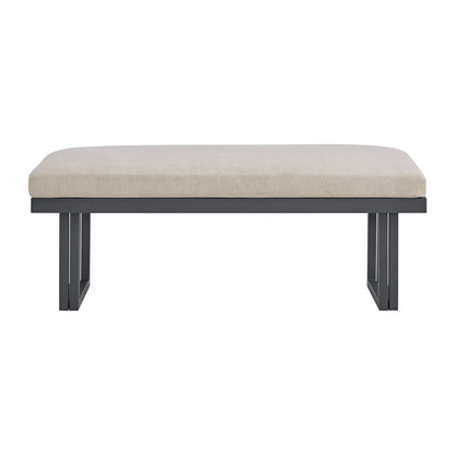 Playa - Dining Bench - Dark Gray / Beige