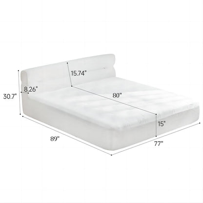 King Mattress & Bed Frame With Cool, Innovative All In One, Pressure Relief, Motion Isolation - White