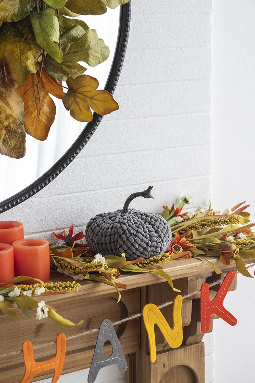 Chenille Weighted Pumpkin Ornament Decor For Holiday Harvest Festival Fall Festival & Thanksgiving