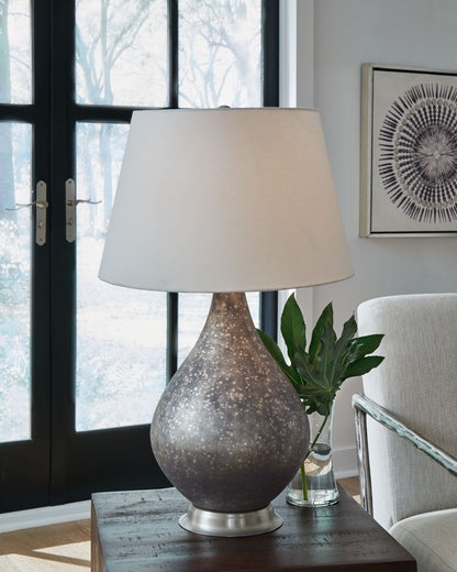 Bluacy - Glass Table Lamp - Antique Gray