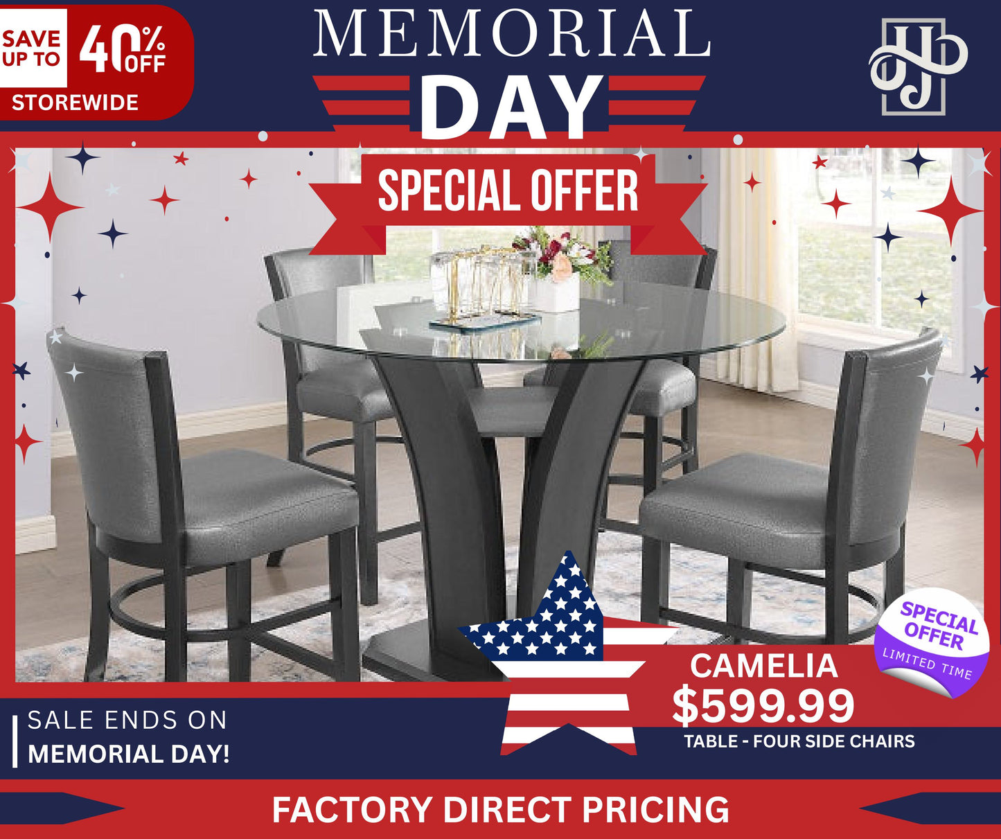 Camelia Dining Set - Memorial Day Sale