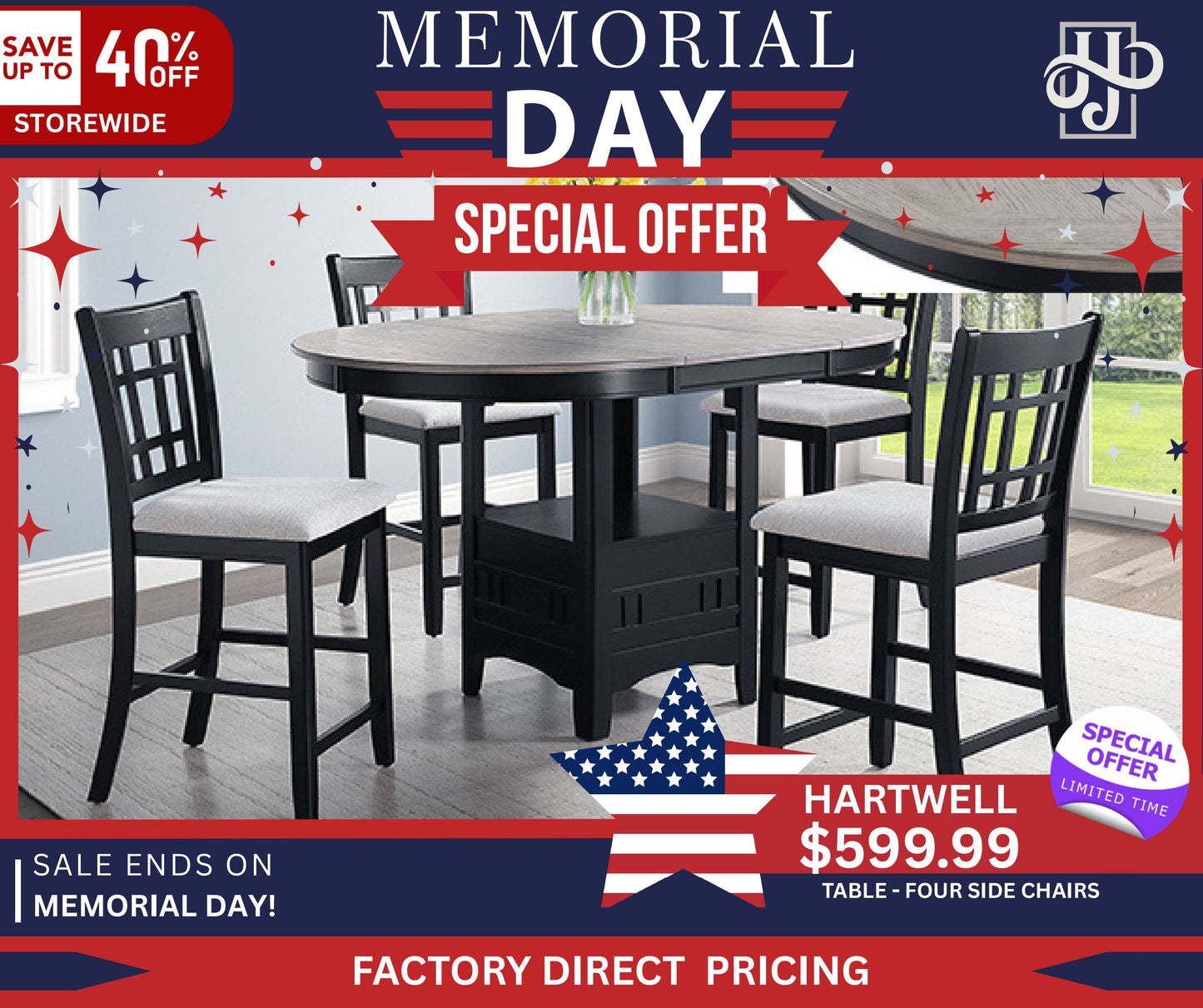 Hartwell Dining Set - Memorial Day Sale