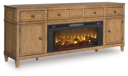 Sharlance - 81" TV Stand With Electric Fireplace