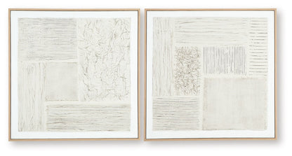 Andorfield - Wall Art Set (Set of 2) - Beige / Black / White