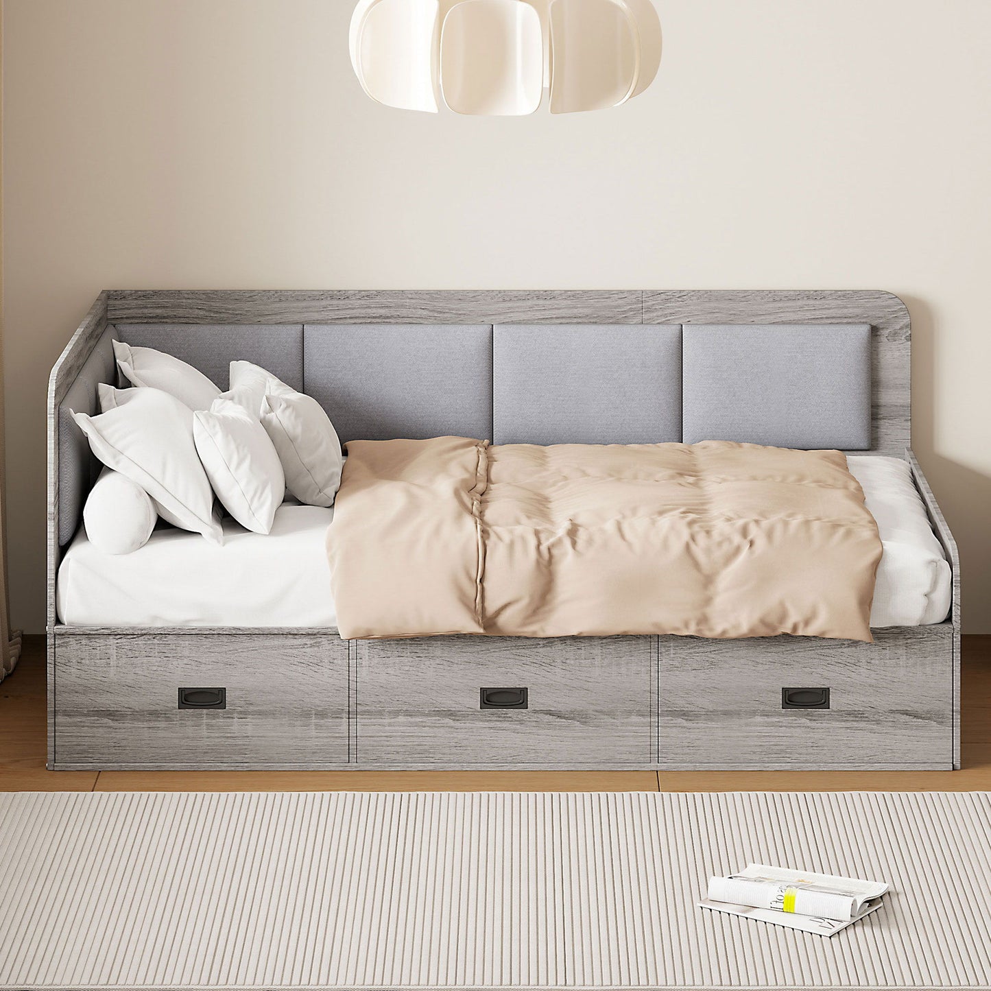 Daybed With 3 Drawers And 3 Storage Compartments