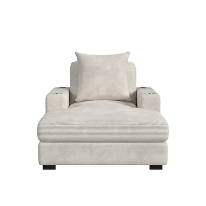 Arizona - Chaise With 1 Pillow 20", 2 Cupholders And 2 USB