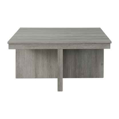 Uster - Coffee Table With Four Storage Stools - Gray