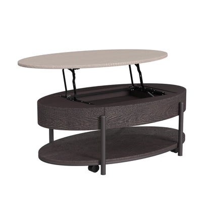 Nica - 2 Piece Occasional Table Set - White / Dark Espresso