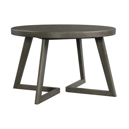 Cross - Round Dining Table - Dark Gray