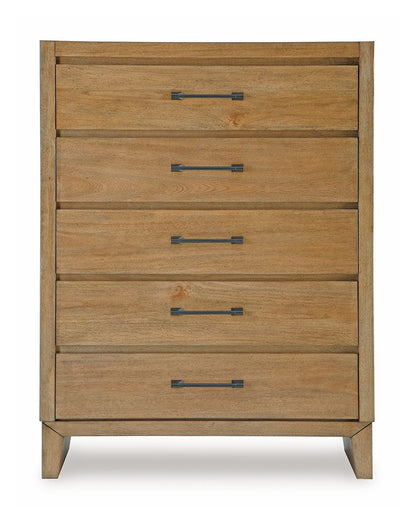 Sherbana - Five Drawer Chest - Light Brown