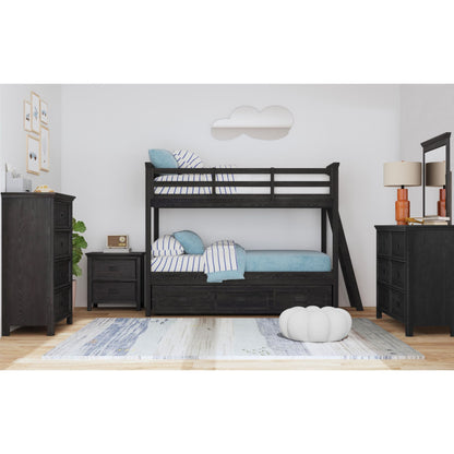 Hampton Kids - Bunk With Ladder And Trundle Bedroom Set