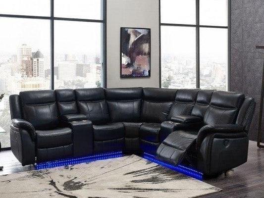 Global Sectional Wedge Seat - Black