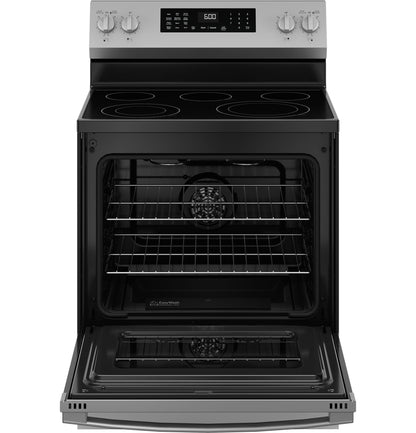 GE 30" Freestanding Electric Range, 5 Burners - Stainless Steel