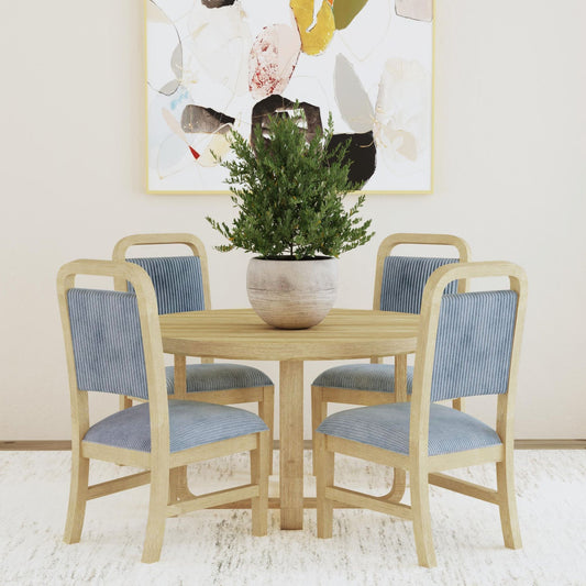 Ridgemont - 5 Piece Standard Height Dining Set (Round Table And Four Chairs) - Natural