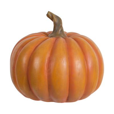 Autumn Resin Pumpkin With Stem, Pumpkin Ornament Decor For Holiday Harvest Festival Fall Festival & Thanksgiving (Set of 2) - Orange