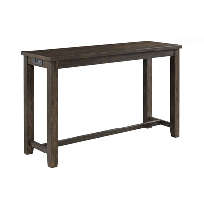 Stone - Multipurpose Bar Table Set - Dark Walnut