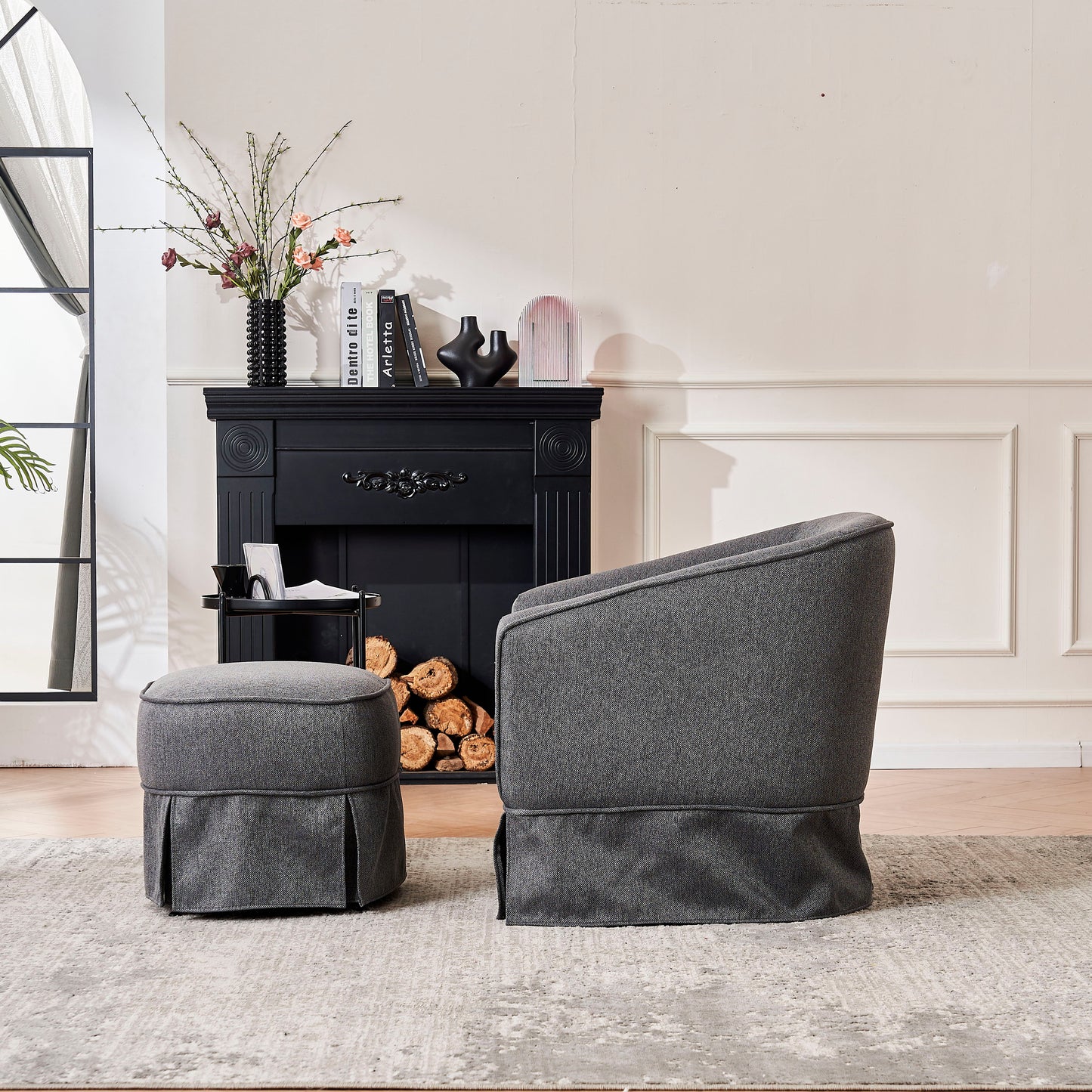 Swivel Accent Chairs Armchair For Living Room, Round Barrel Chairs