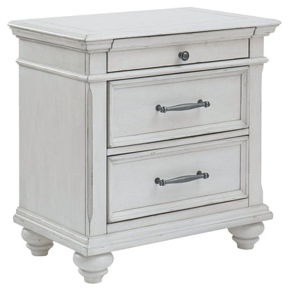 Kanwyn - Three Drawer Night Stand - Whitewash