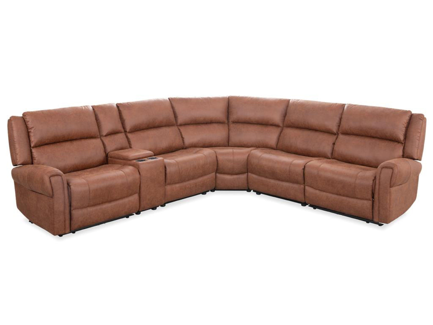 Manwah Console Sectional - Texas Brown