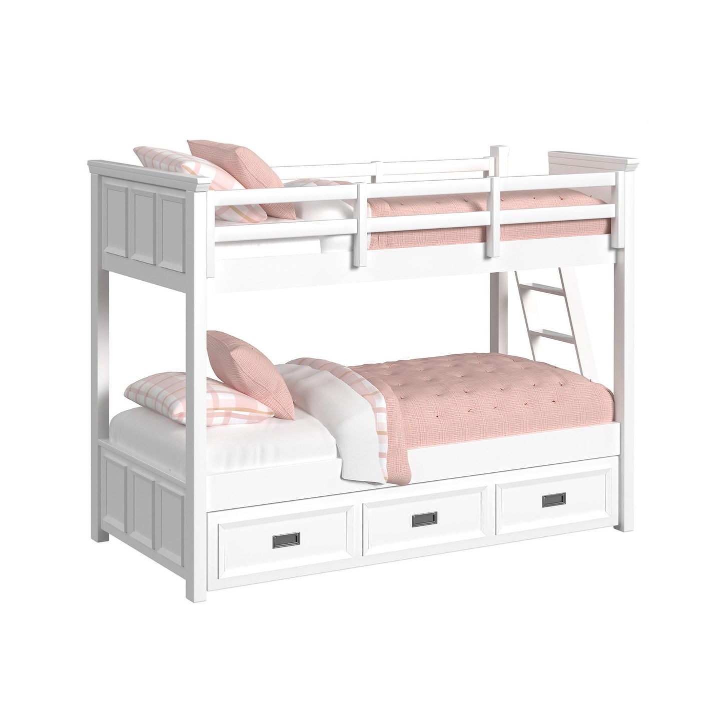 Hampton Kids - Bunk With Ladder And Trundle Bedroom Set