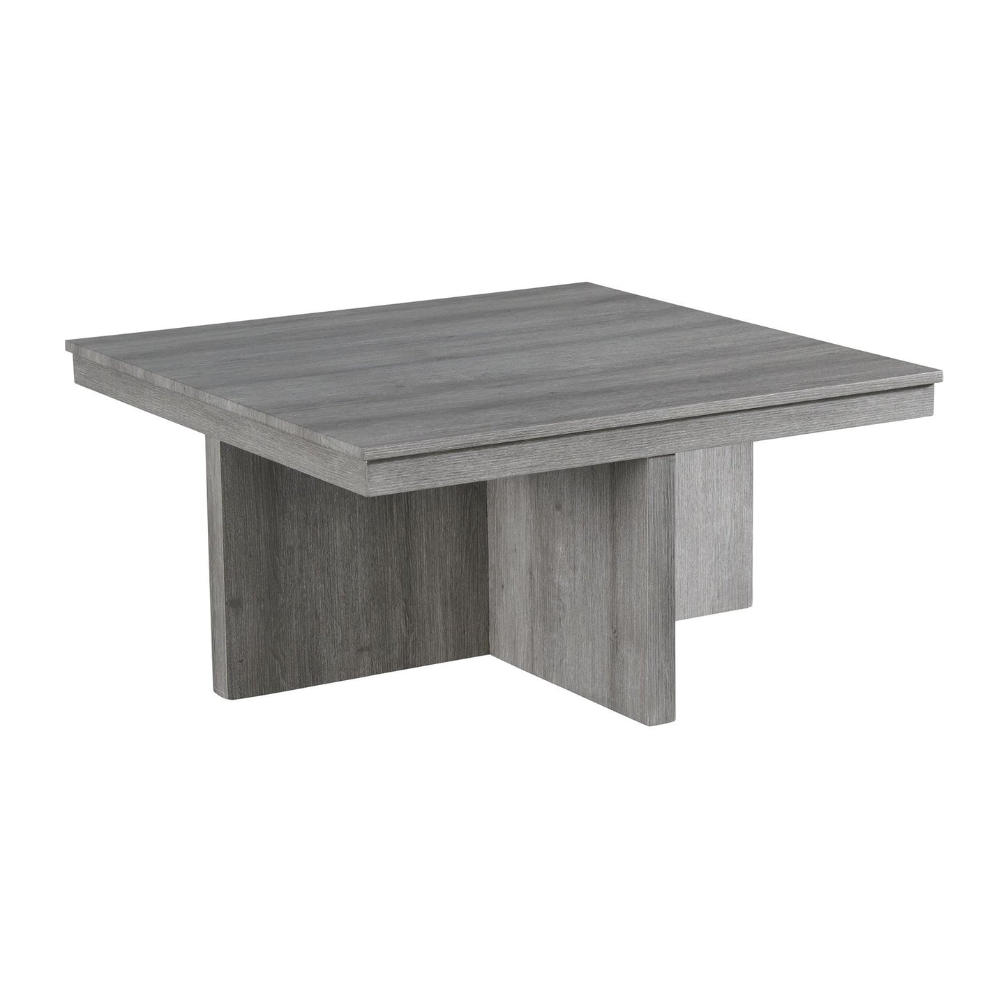 Uster - Coffee Table With Four Storage Stools - Gray