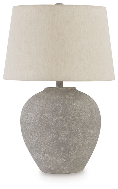 Dreward - Paper Table Lamp - Distressed Gray