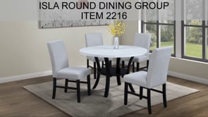 Isla - 5 Piece Dining Room Set - White / Black