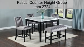 Pascal - Dining High Bench - Gray