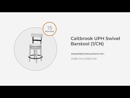 Caitbrook - UPH Swivel Barstool  - Gray