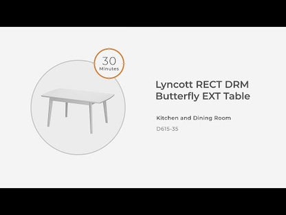 Lyncott - Rectangular Dining Room Butterfly Extension Table - Brown