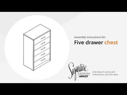 Finch - Five Drawer Chest - 46" Height - Black